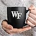 Rico Industries NCAA Wake Forest Demon Deacons Main 15oz Laser Engraved Matte Black Ceramic Bistro Mug - For Hot or Cold Drinks