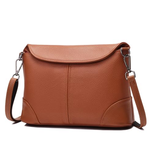 Genuine Leather Crossbody Bags for Women Medium Shoulder Purses Clutch Purses