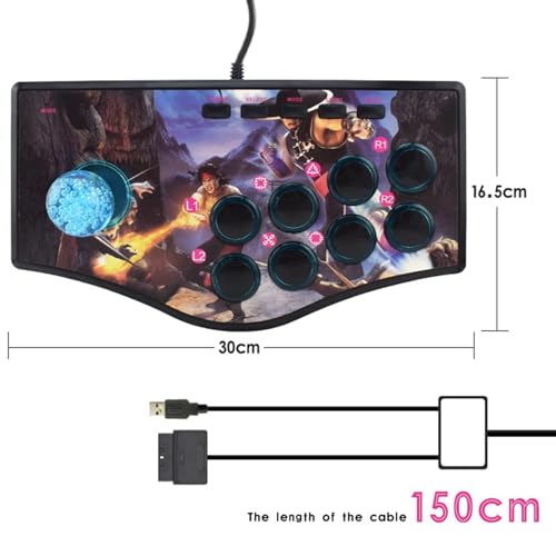 Ehwisbe 2X Retro Game Rocker Controller Joystick USB dla Ps2 / / Pc/Android Smart TV Wbudowany Wibrator OśMiokierunkowy Joystick (A)