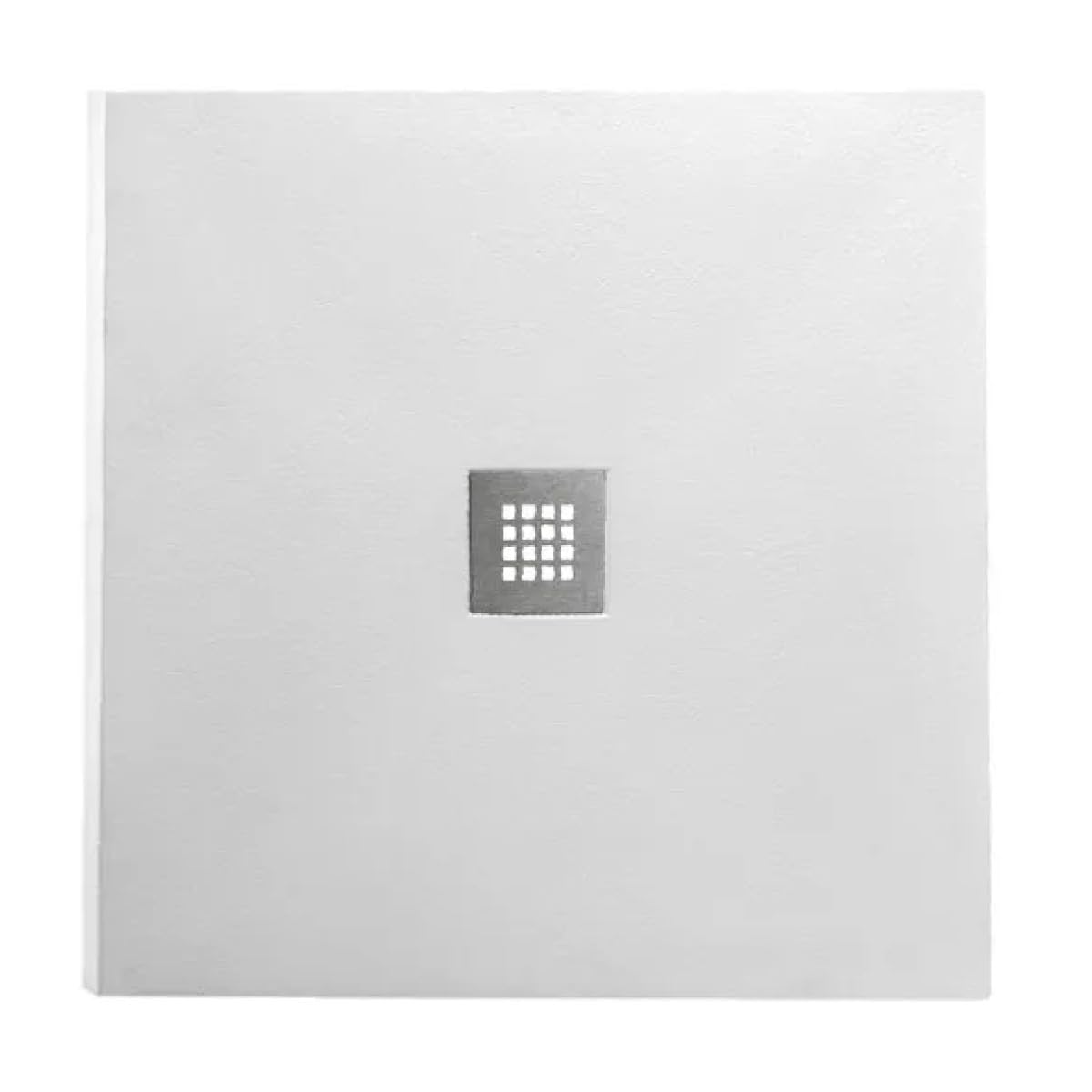 Piatto doccia quadrato in marmoresina bianco modello stone free h 2,8 cm (Bianco, 80x80 cm)