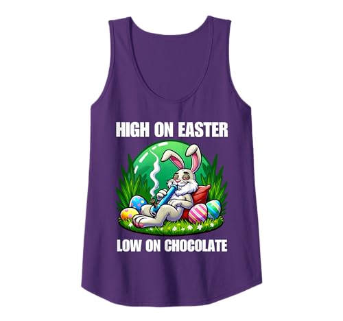 Easter Bunny Marijuana Cannabis Weed Funny 420 Humor Gift Tank Top