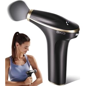 SKG Mini Massage Gun Deep Tissue for Women Men, FSA and HSA Eligible Birthday Gift for Women Men, 10mm Portable Percussion Massage Gun with Carry Bag, Handheld Muscle Massager for Pain Relie