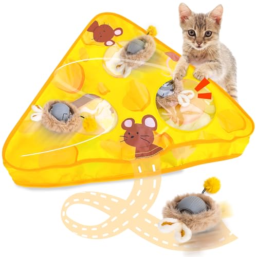 AWOOF Interactive Cat Toys for Indoor Cats,Automatic Motion Activated Moving