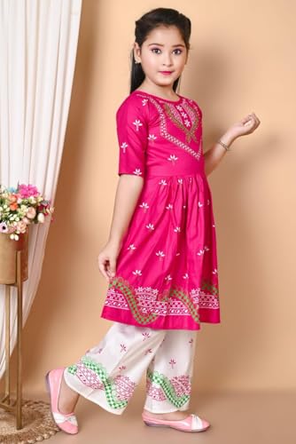 Image of Indian Western Traditional Dress for Baby Girls Kids Kurti Straiht Pant