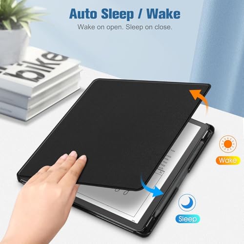 ProElite Case Cover for Kindle Scribe 10.2" Case, Slim Smart Flip case Cover for Amazon Kindle Scribe 10.2 inch with Pen Holder, Black - Image 2