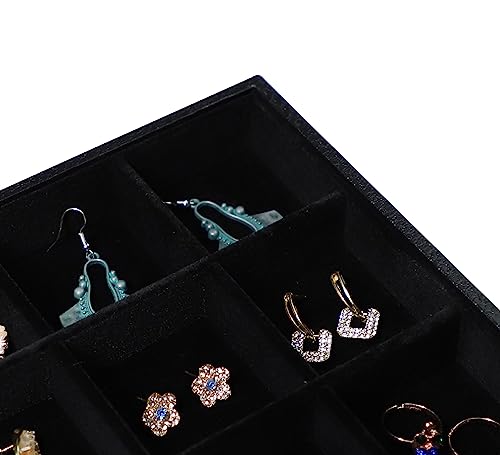 Image of Wudygirl Jewelry Organizer Tray for Drawer 24 Grid Earring Holder Organizer Removable Dividers for Ring Earring Bracelet(24 Grid)