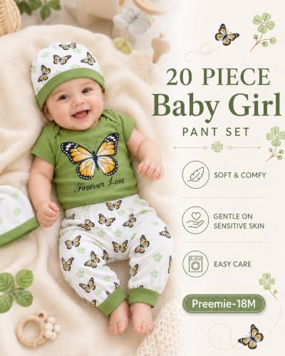 Image of Baby Boy Girl Clothes Preemie Newborn Must Have Infant Essentials Outfits 20 Piece Clothing 0-18 Months
