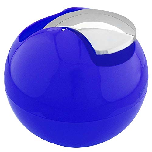 Image of SPREAD SPAIN Swiss Design Bowl Mini Plastic Dustbin 1 Liter / 14 cm (Blue)