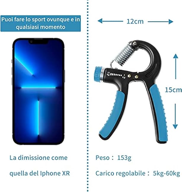 Adjustable Grip Strength Trainer 11-132LBS, Forearm Exerciser & Hand Grip Strengthener With Non-Slip Handle | Hand Gripper Strengthener, Strength Training & Therapy