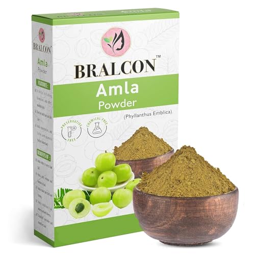 Image of BRALCON Natural Amla, Reetha, Shikakai, Bhringraj, Hibiscus Powder Combo 500g (100g x 5 Pack) Hair Conditioner for Hair & Skin Care
