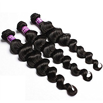 6A Brazilian Virgin Hair 3 Bundle 50G/Pcs Loose wave Human Hair Virgin Hair Extension Unprocessed Brazilian Virgin Hair