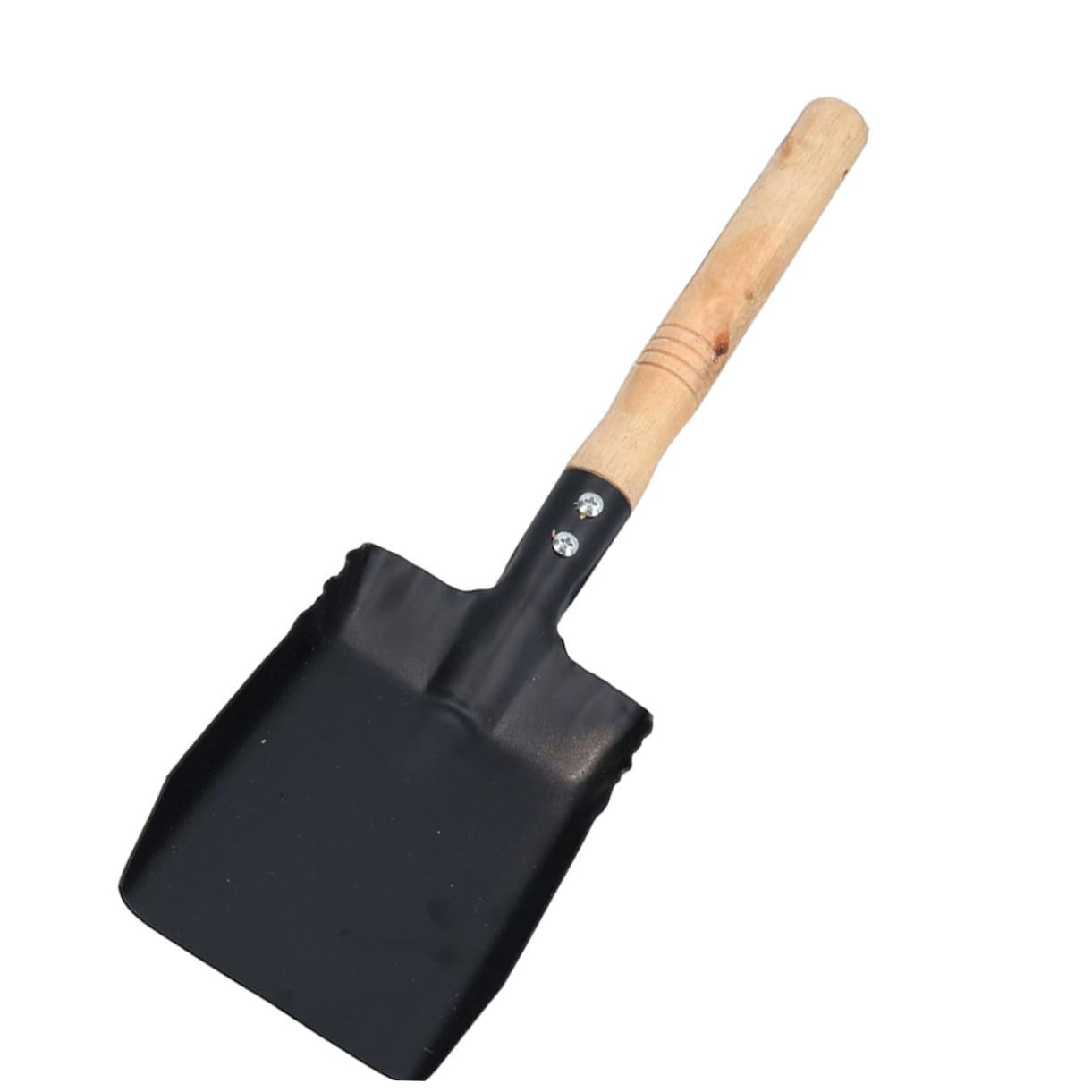 SUPVOX 2piezas Pequeña Pala De Hierro Mango De Madera Herramienta Práctica para Jardinería y Limpieza De Residuos Pala Portátil para Plantar El Jardín