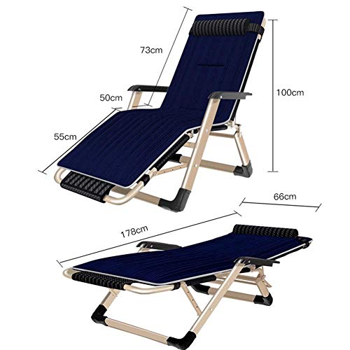 Chaise Longue Pliante et réglable avec coussin confortable pour jardin et camping - 7