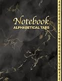 Alphabetical Tabs Notebook: Lined Journal Organizer with A-Z Tabs Printed , Alphabetic Notebook ,...