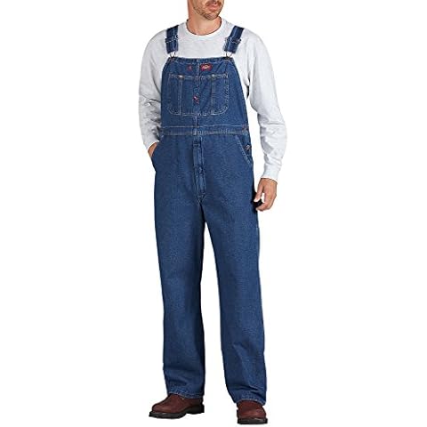 Dickies Men's Stonewashed Denim Bib Overalls Cover