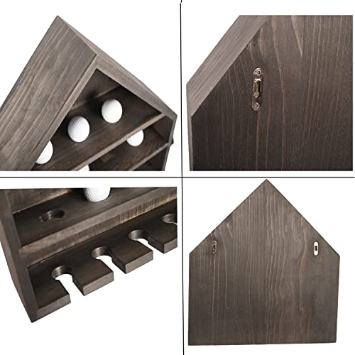 Huyear 13 Baseball Display Case Wooden Home Wall Mounted Baseball Shelf Baseball Bat Storage Display Rack #TOP3