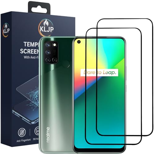 Image of Military-Grade Gorilla Tempered Glass For Realme Narzo 50 4G / Realme 7i / Realme 8i / Oppo A55 / Oppo A54 / Oppo A53 With Installation Kit | Edge to Edge Coverage | Black (Pack Of 2)