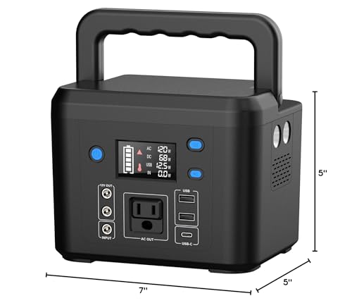 200W Portable Power Station, Powkey 120Wh/33,000mAh Power Bank with AC Outlet, 110V 6 Outputs Solar Generator External Battery Pack with LED Light for Home Use and Outdoor Camping - Image 4