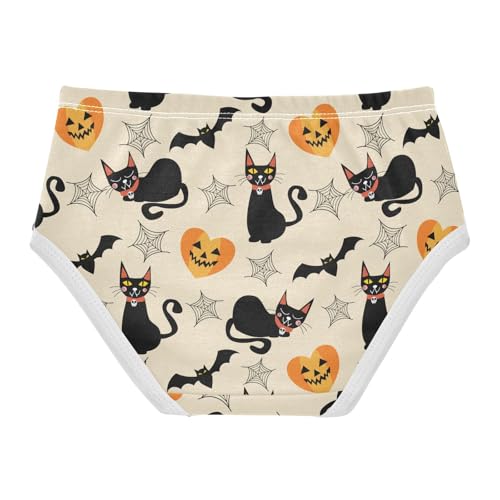 Girls Underwear Soft Cotton Halloween Cat Print Kids Panties in Sizes 2/3t, 4t, 5t, 6 and 82