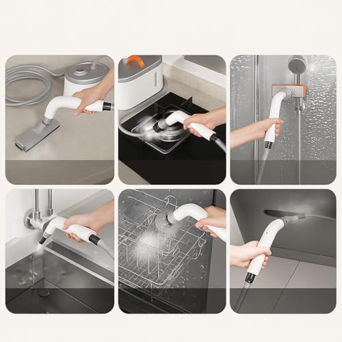 Image of CPENSUS 10 in 1 Steam cleaner for home 1200W & 10s Heat up 750 ml Water tank Handheld for Deep Cleans Floor, Grout, Car, Carpet and chimney Grease window kitchen bathroom