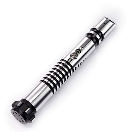 LGT Lightsaber-Sensitive Smooth Swing 9 Set Sound Fonts Infinite Color Changing Force FX Heavy Dueling Light Saber Sound Volume Adjustment Silver