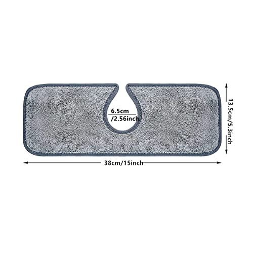 VOANZO 2 Pieces Faucet Absorbent Mat, Kitchen Faucet Sink Splash Guard Microfiber Cleaning Cloth Protector Pads for Kitchen Bathroom - Image 3