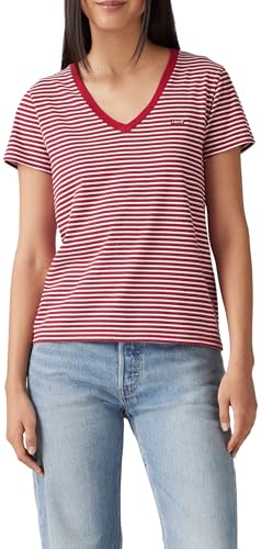 Levi's Perfect Vneck Indigo Stripe Scarlet Smil – Ansicht 1