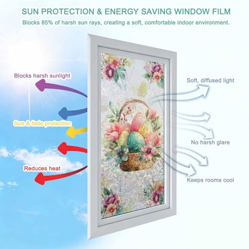Película decorativa para ventana con efecto arcoíris, 17.7"x78.7" miniatura 6
