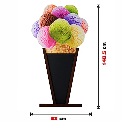 Grand présentoir publicitaire étanche design softeis stop-trottoir pour glace - 2