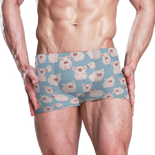 Pig Cute Animal Mens Swim Trunk Swimwear Bathing Suit Swim Brief Square Leg Board Short S B04034562