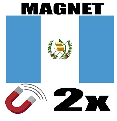 SAFIRMES 2 x Guatemala-Flagge, magnetisch, 6 x 3 cm