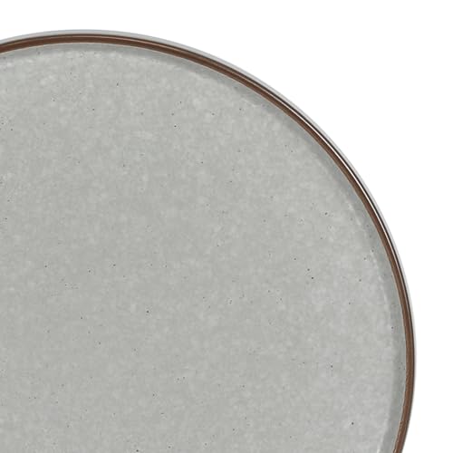 Image of Gibson Elite Gelston Stoneware Matte Reactive Glaze 16 Piece (Service for 4) Plates and Bowl Dinnerware Set - Grey