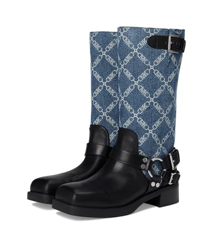 Michael Kors Women's Crosby Moto Boot, Union Wash, 5.5