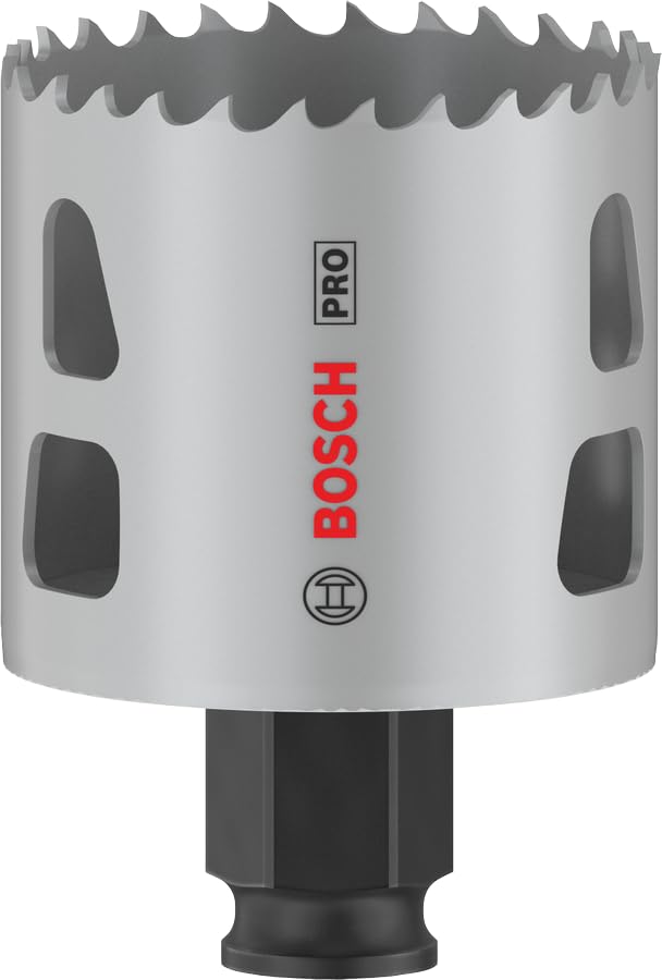 Bosch 1x PRO Multi Material Power Change Plus Hole Saw (for Softwood, Drywall, Ø 52 mm, Professional Accessory Rotary Drill/Drivers)