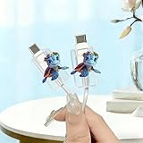 2pcs Acrylic Cable Protector, Cartoon sea Turtle with Floral Crown Type-C Compatible, Anti-Break Data Cable Cover, Gift Idea,Beautiful and Durable Charging Cable Protective Case(SJXT-001)