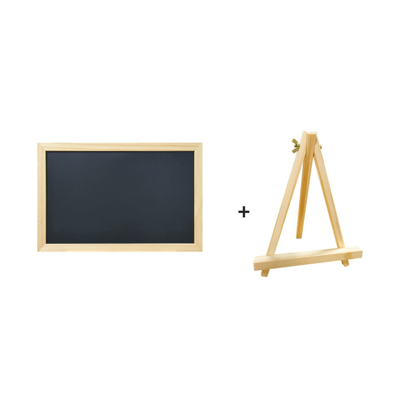 Lavagna 20 cm x 30 cm Lavagna Piccola da Scrivania con Supporto in Legno Bacheca per la Cucina Scuola e Ufficio, Lavagna Portatile con Struttura in Legno