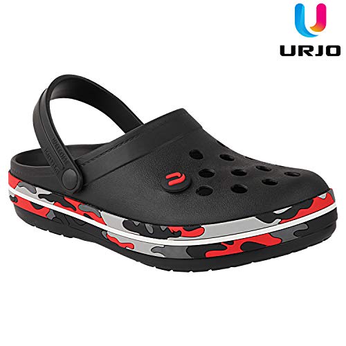URJO CAMO Men's Clogs/Sandals with Adjustable Back Strap Ultra Soft & Flexibility Anti Skid Comfortable Waterproof Daily Mules Clogs/Sandals for Men