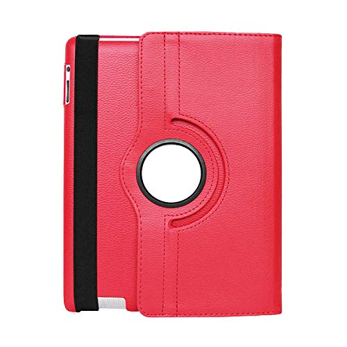 Funda Giratoria para Apple iPad Air 1 2 Flip Litchi Funda de Cuero con Soporte Inteligente para iPad 9.7" 2017/2018 para iPad 5/6
