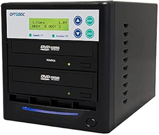 OPTODISC 1 to 1 24X Burner M-Disc Support CD DVD Duplicator - Standalone Copier Duplication Tower (Model: OPTO-S1T-DVD-BK)