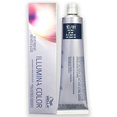 Wella Illumina Color Permanent Creme Hair Color - 10 81 Lightest B Unisex 2 oz