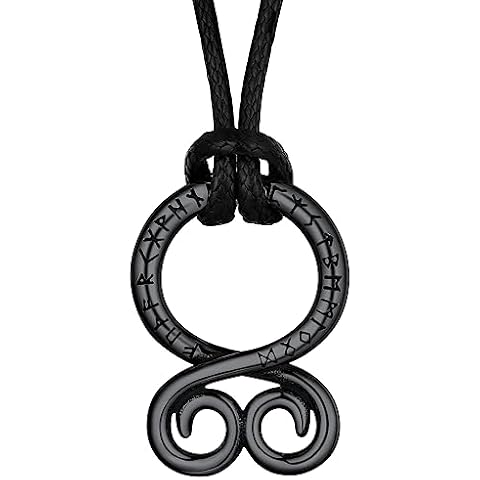 FaithHeart Viking Necklace with Leather Cord Cover