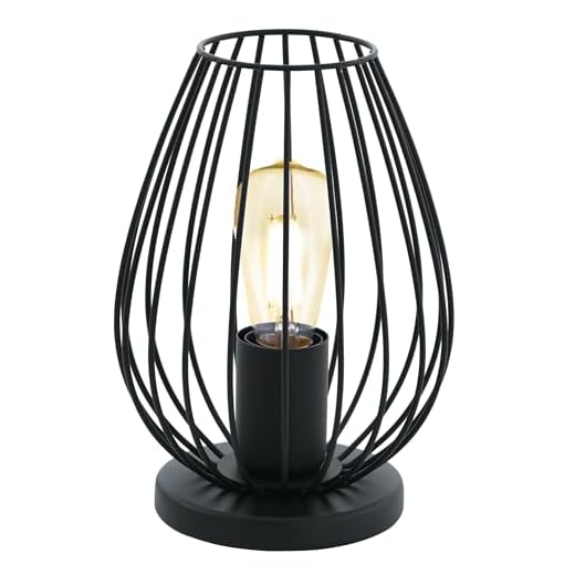 EGLO Tischlampe Newtown, 1 flammige Vintage Tischleuchte, Nachttischlampe aus Stahl, Farbe: Schwarz, Fassung: E27, inkl. Schalter 4 EGLO Tischlampe Newtown, 1 flammige Vintage Tischleuchte, Nachttischlampe aus Stahl, Farbe: Schwarz, Fassung: E27, inkl. Schalter