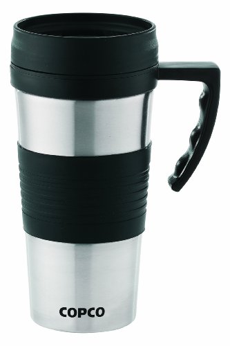 Copco Terra Brushed Stainless Travel Mug, 14-Ounce