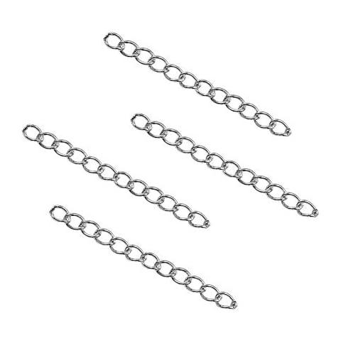 DanLingJewelry 200 Strand 304 Stainless Steel Necklace Bracelet Extender Chain Length 1.57 Inch for Jewelry Making Cover
