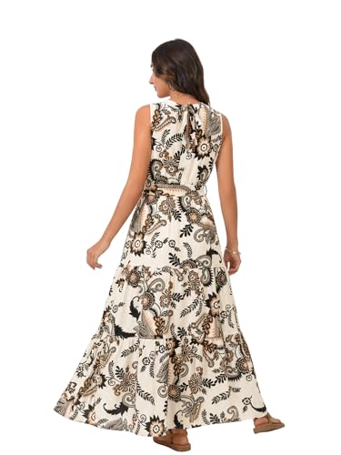 Image of Rooscier Women's Sleeveless Boho Maxi Dress