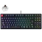 【国内正規品】Keychron C3 Pro 8K RGB TKL 80%配列 JISレイアウト QMK 有線カスタムメカニカルキーボード ホットスワップ対応 LED発光 透過キーキャップ Windows・macOS対応 茶軸