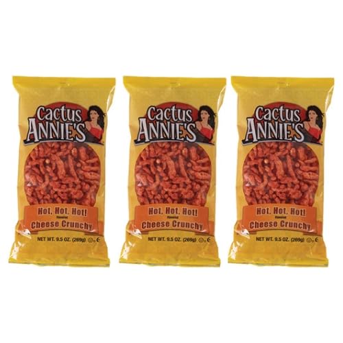 Cactus Annie's Hot Cheese Crunch Chips, 9.5 oz, Pack of 3