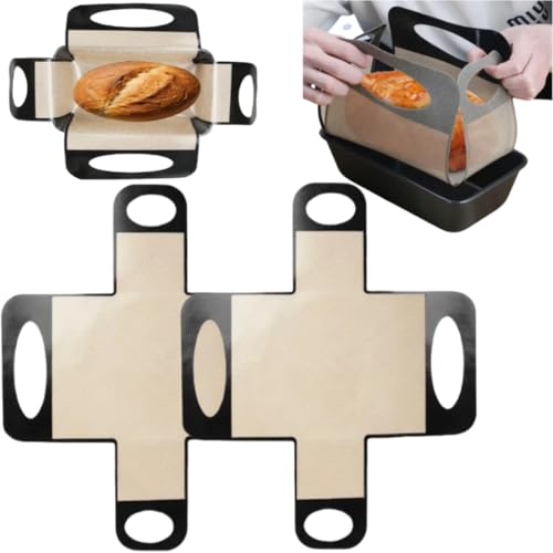 2Pcs Silicone Bread Loaf Pan Liners for Baking 9x5