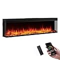 LegendFlame 71" W Smart Build in Electric Fireplace Insert, 1-2-3 Sided View, Heater 750W/1500W, Multi Colors of Flame & Fuel Bed.