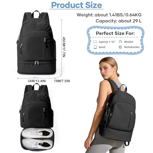 Lendolk Black Gym Backpack